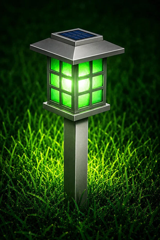 Yeşil Led Güneş Enerjili Lamba