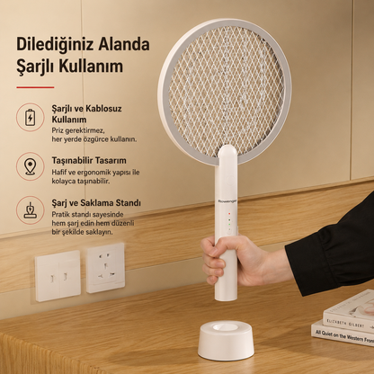 Şarjlı Elektrikli Sivrisinek Raketi