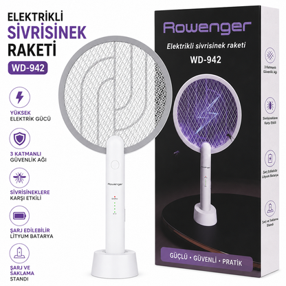 Şarjlı Elektrikli Sivrisinek Raketi