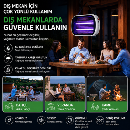 Akıllı UV-LED Sinek Öldürücü Lamba | Kablosuz ve Taşınabilir