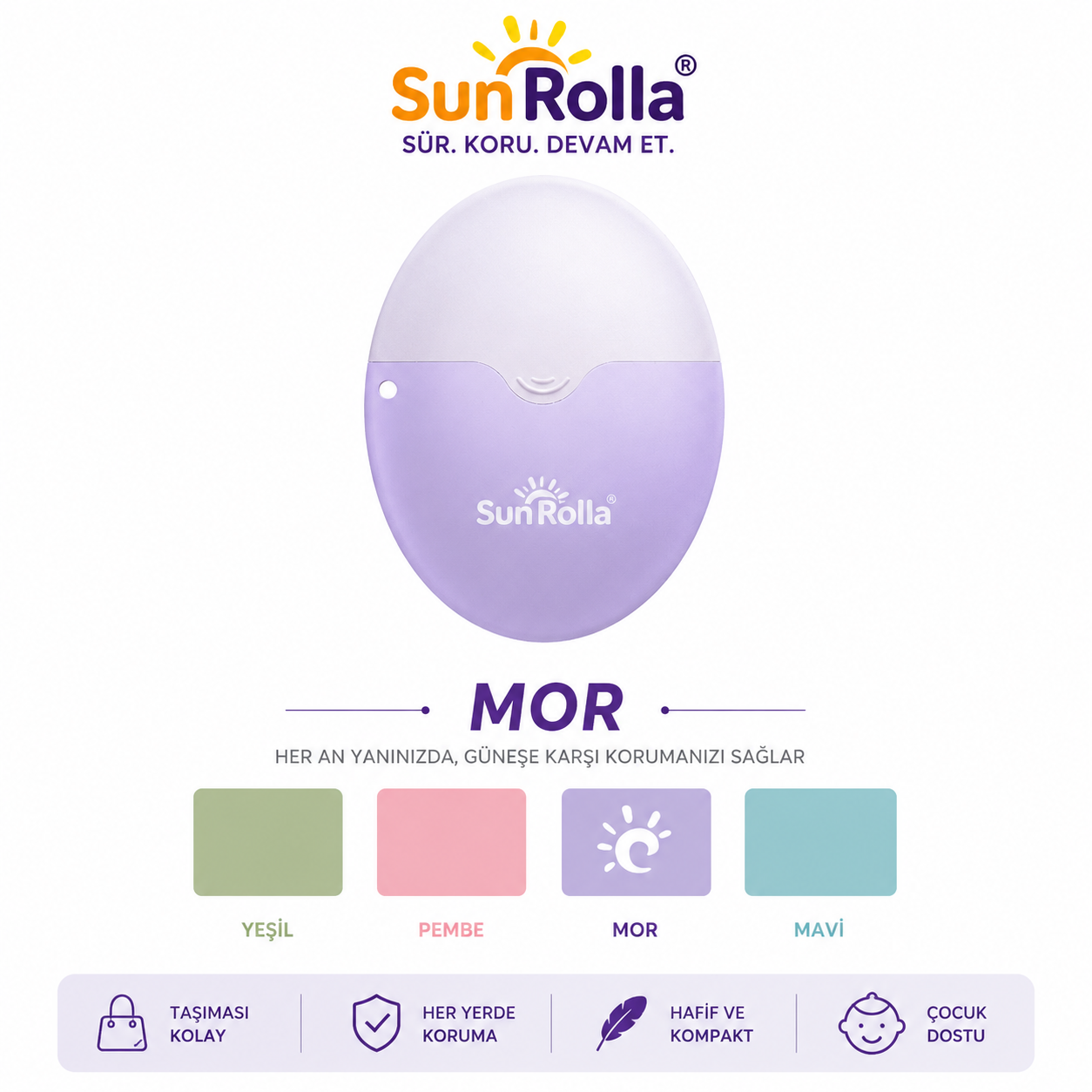 SunRolla Pratik Güneş Kremi Uygulayıcı
