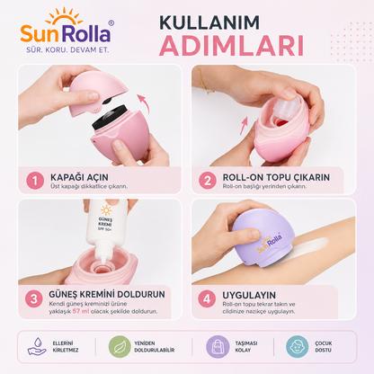 SunRolla Pratik Güneş Kremi Uygulayıcı