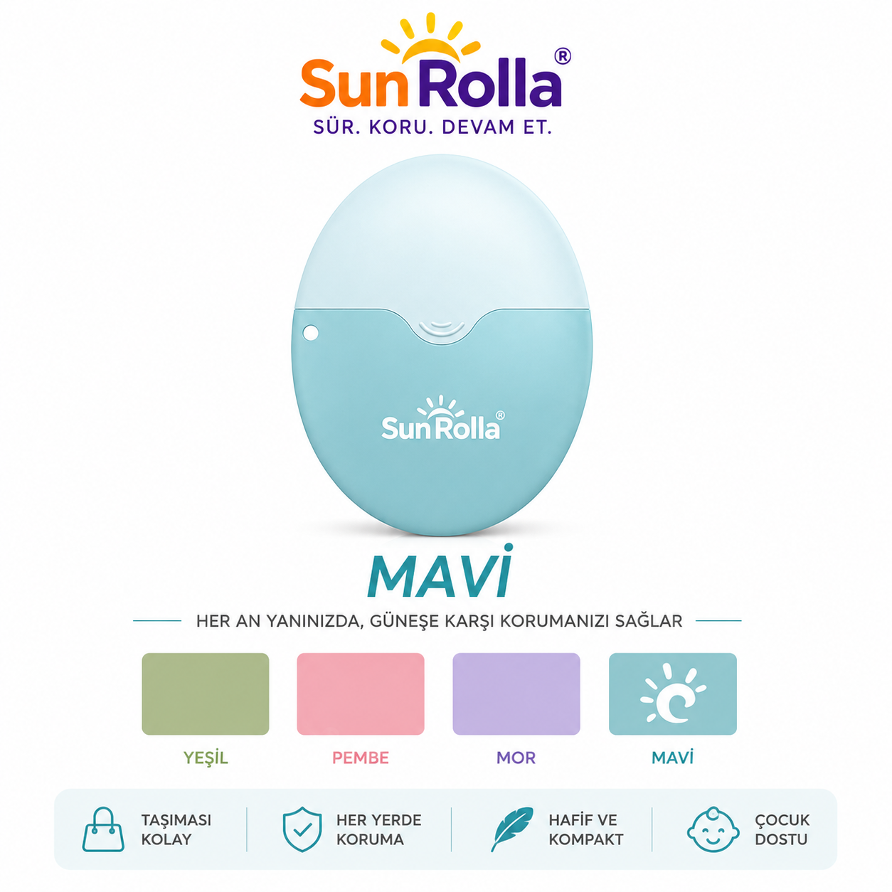 SunRolla Pratik Güneş Kremi Uygulayıcı