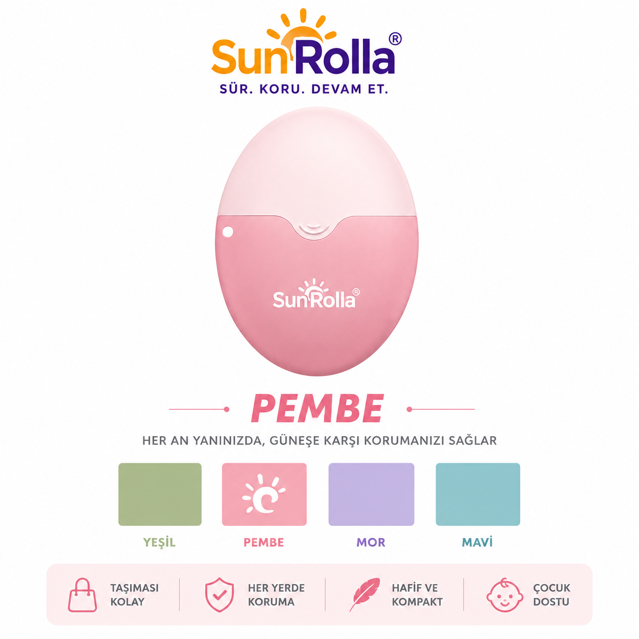 SunRolla Pratik Güneş Kremi Uygulayıcı